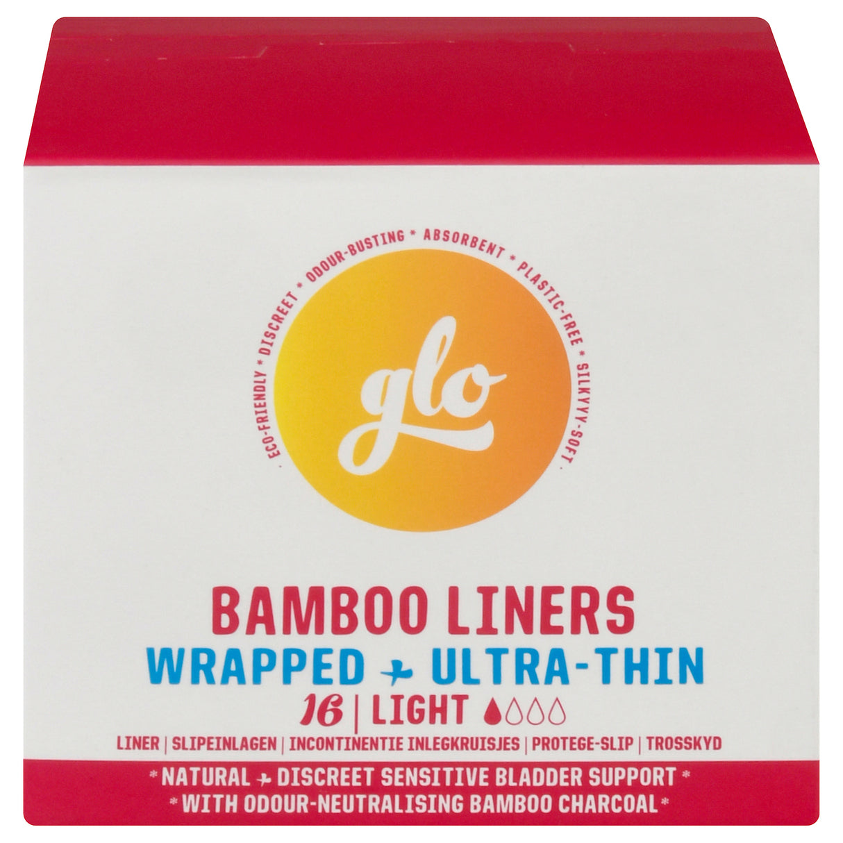 Glo Liner Bamboo Sensitive Bladder Inserts - Case of 12 Packs of 16 Inserts - Cozy Farm 