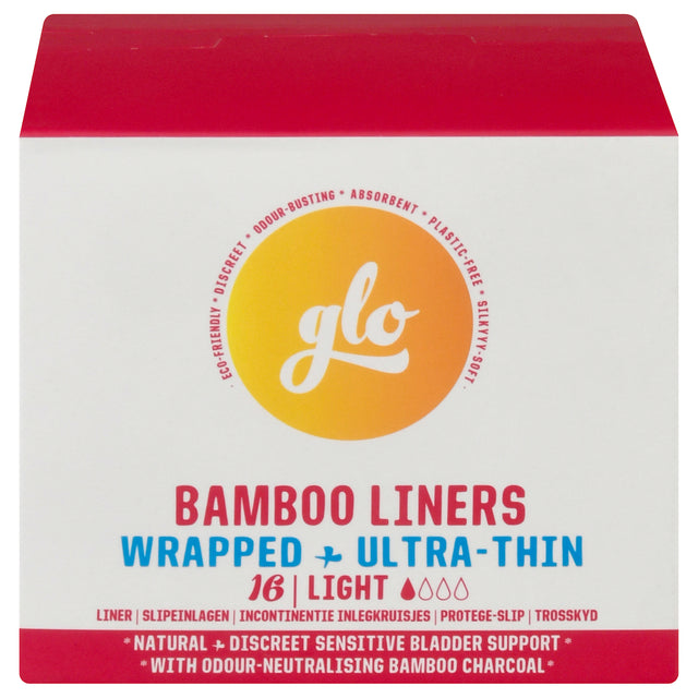Glo Liner Bamboo Sensitive Bladder Inserts - Case of 12 Packs of 16 Inserts - Cozy Farm 
