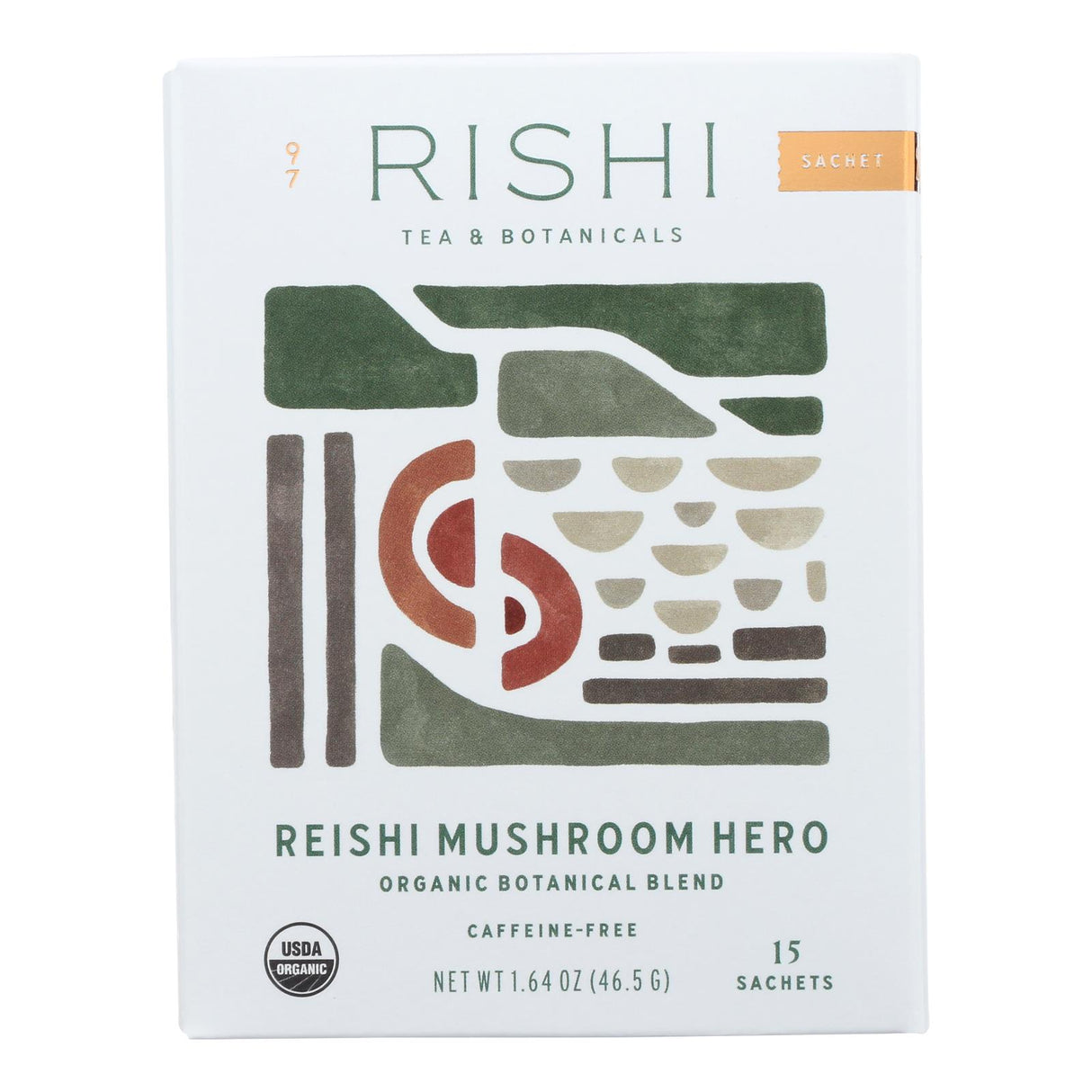 Rishi Tea Reishi Mushroom Hero - 6 x 15 ct. Herbal Tea Bags - Cozy Farm 