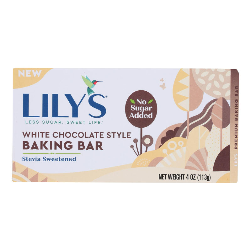Lilys White Chocolate Bar Baking - Case of 12 - 4 oz - Cozy Farm 