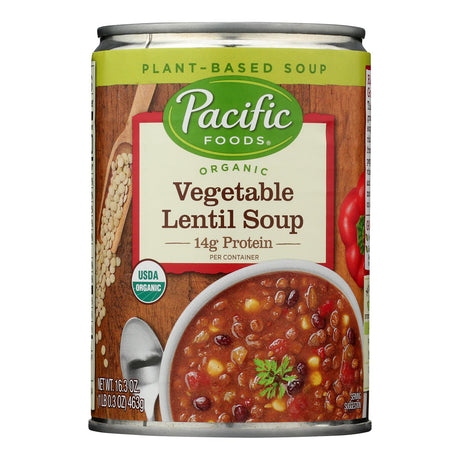 Pacific Foods Vegetable Lentil Soup - 16.3 Oz. - Pack of 12 - Cozy Farm 