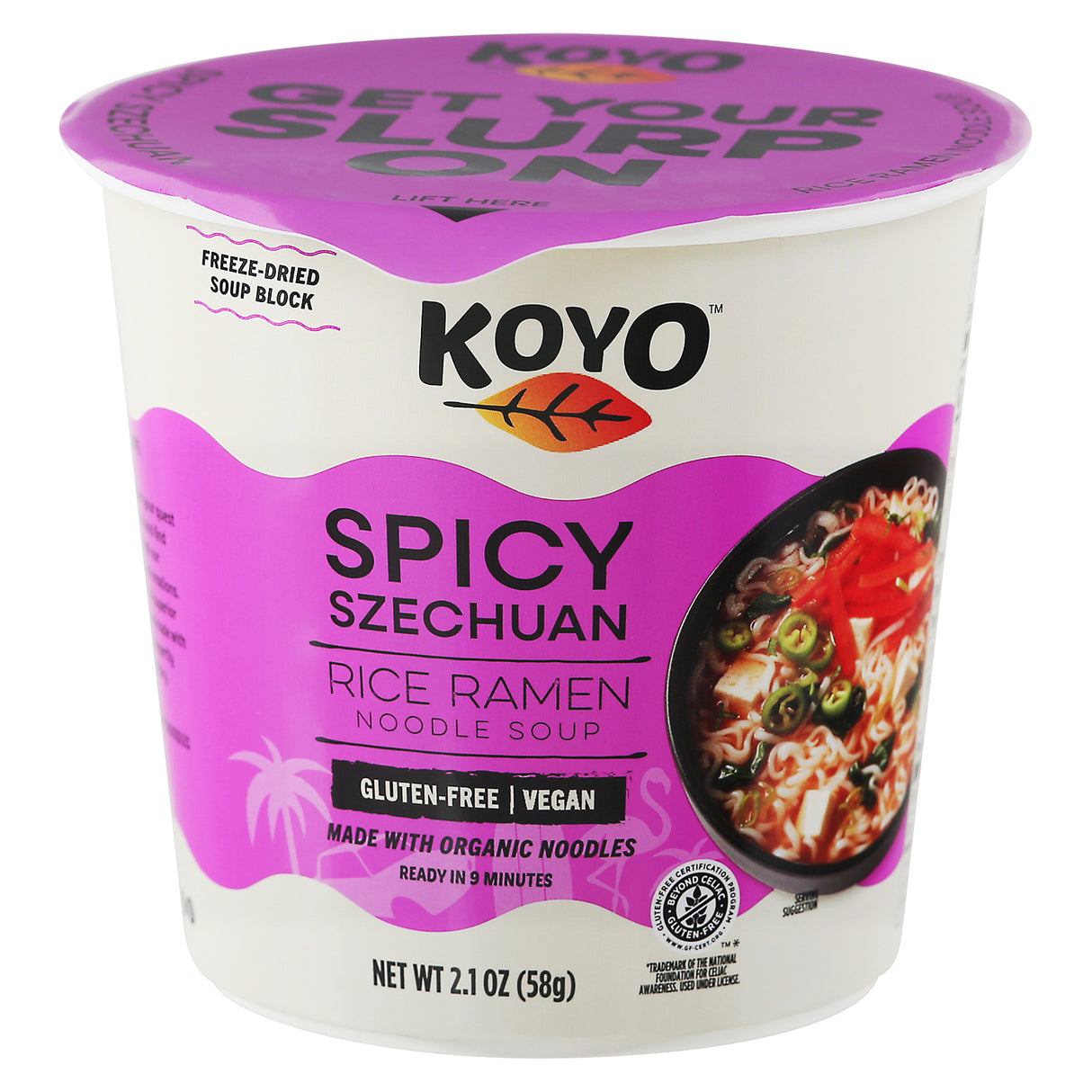 Koyo Spicy Szechuan Ramen, 6-Pack of 2.1 Oz - Cozy Farm 