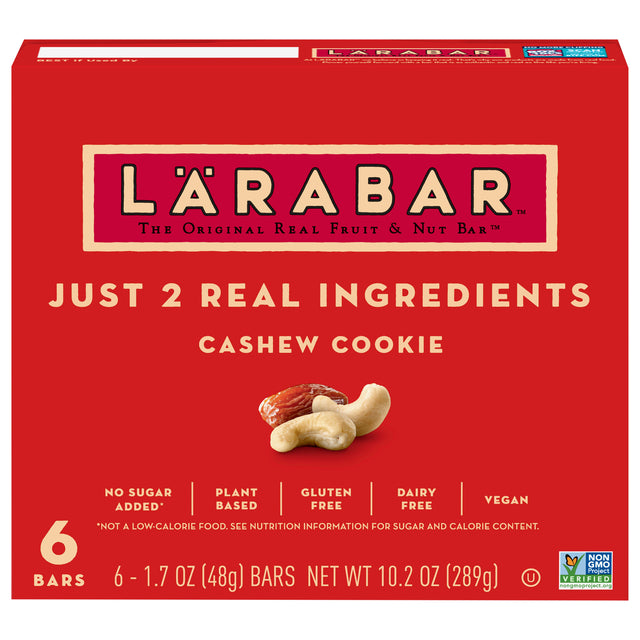 Larabar Bar Cashew Cookie, 6/1.7 Oz - Case of 8 - Cozy Farm 