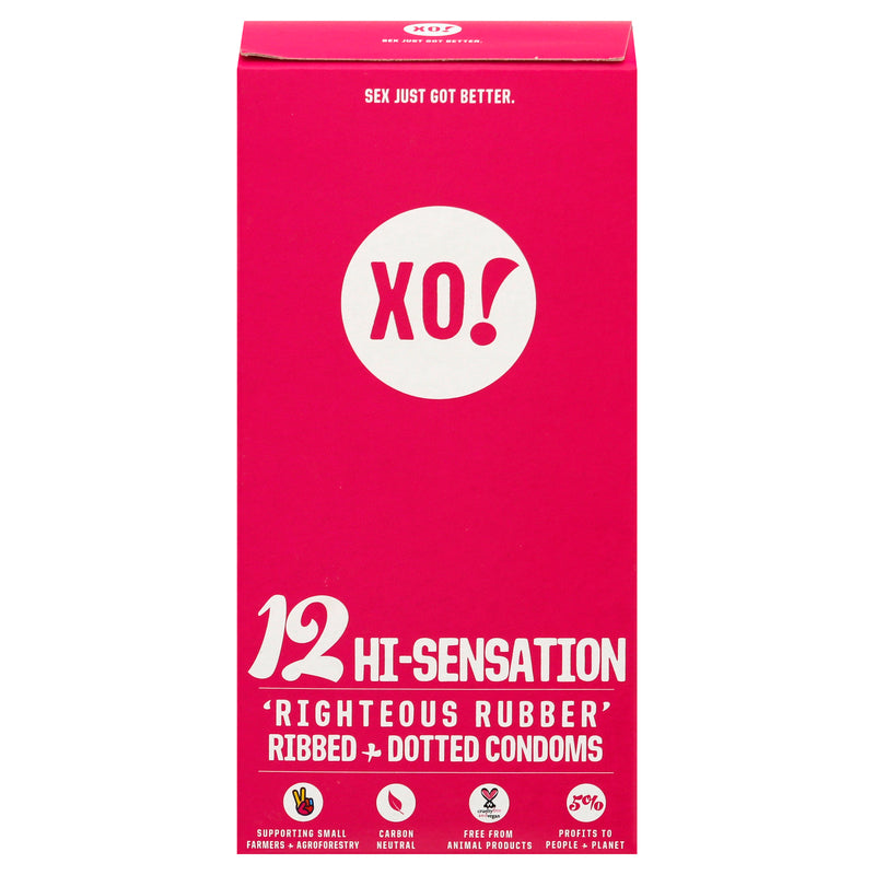 Xo! Hi-Sensation Condoms - 8 to 12 Ct Case - Cozy Farm 