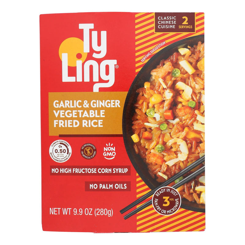 Ty Ling - Rice Fried Garlic Ginger Veg - Case of 10 - 9.9 Oz - Cozy Farm 