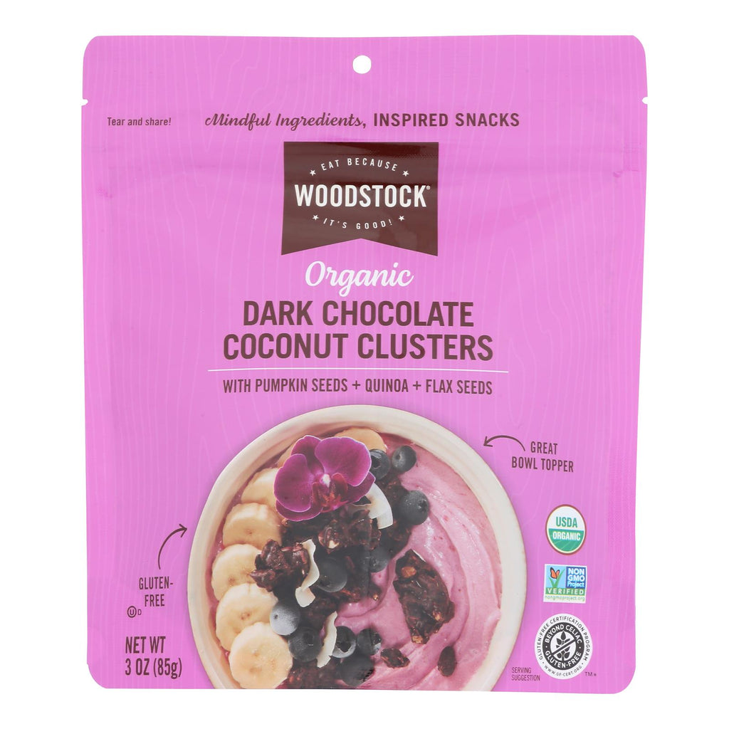 Woodstock Coconut Cluster Dark/Milk Chocolate Flavor - 12 Pack - 3 Oz - Cozy Farm 
