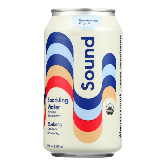 Sound Sparkling Water, Zero Sugar, Blueberry Flavor, 12-12 Fl. Oz. Cans (Case of 12) - Cozy Farm 