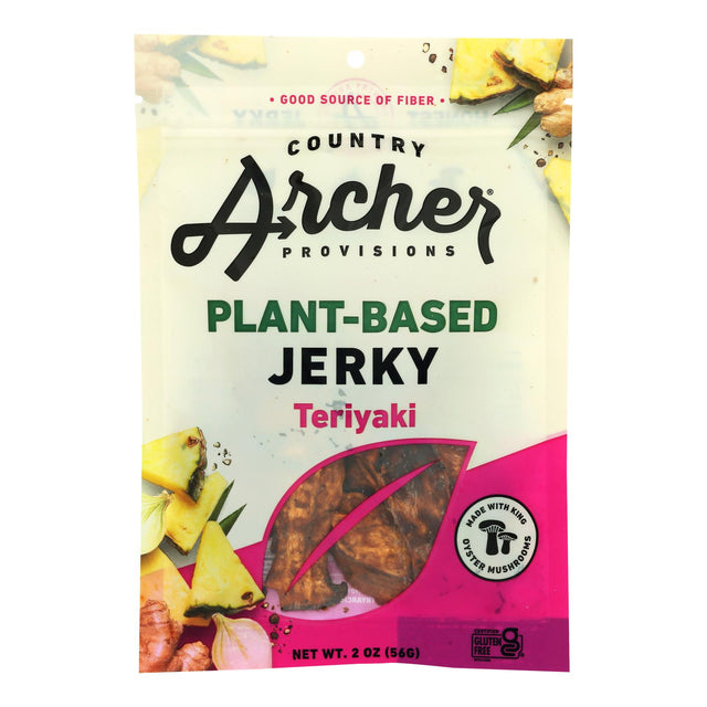 Country Archer Plant-Based Teriyaki Jerky - 2 Oz Bags (Case of 12) - Cozy Farm 