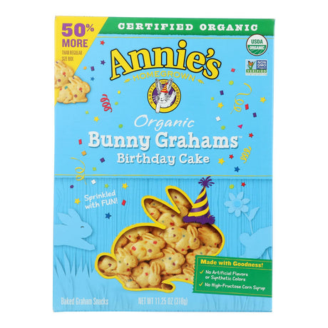 Annie's Homegrown Bunny Grahams Birthday Cake Flavor Cookies (Pack of 6 - 11.25 Oz.) - Cozy Farm 