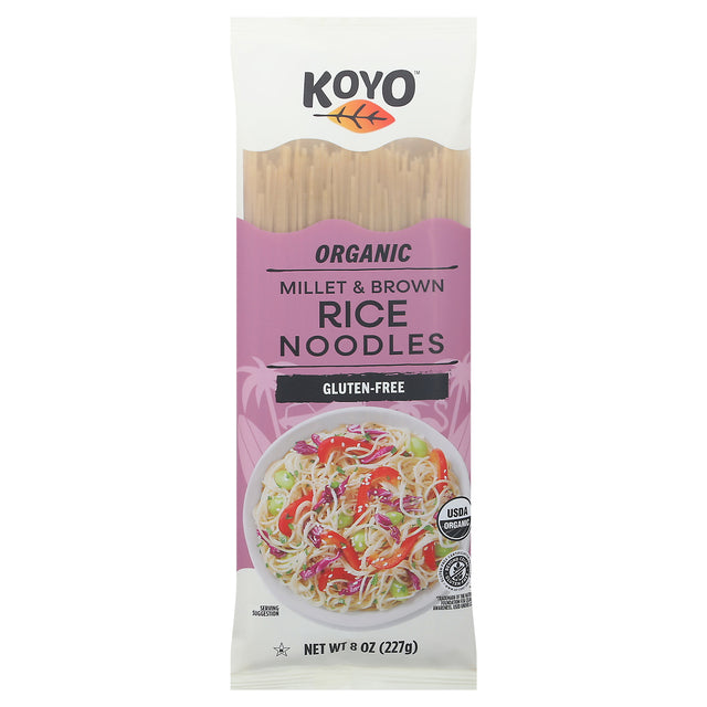 Koyo Milt Brown Rice Noodles, 8 Oz Pack of 12 - Cozy Farm 