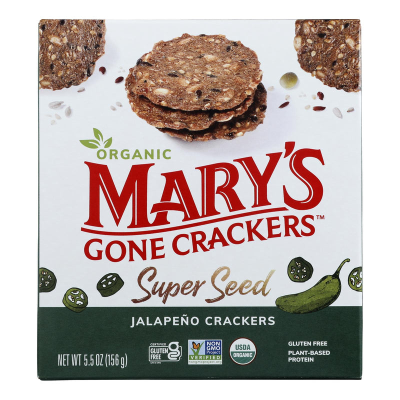 Mary's Gone Crackers - Jalapeno Crackers - 5.5 Oz (Case of 6) - Cozy Farm 