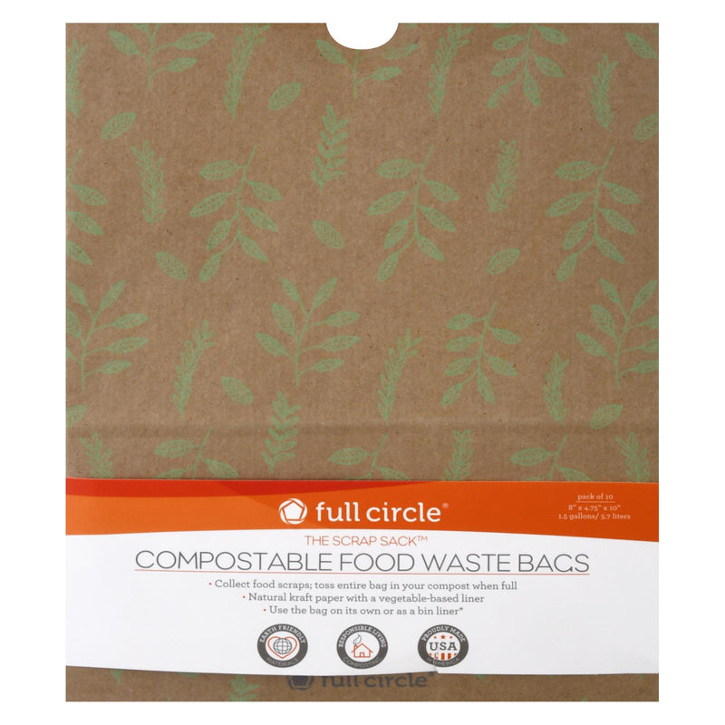 Full Circle Home Compostable Food Waste Bags - 10 Count (Case of 6) - Cozy Farm 