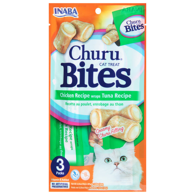 Inaba Churu Chicken Tuna Cat Treat - 8 Pack of 1.05 oz Tubes - Cozy Farm 