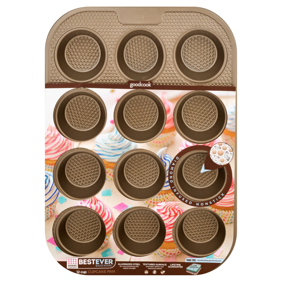 GoodCook Non Stick Steel Mini Muffin Pan, 24 Cup