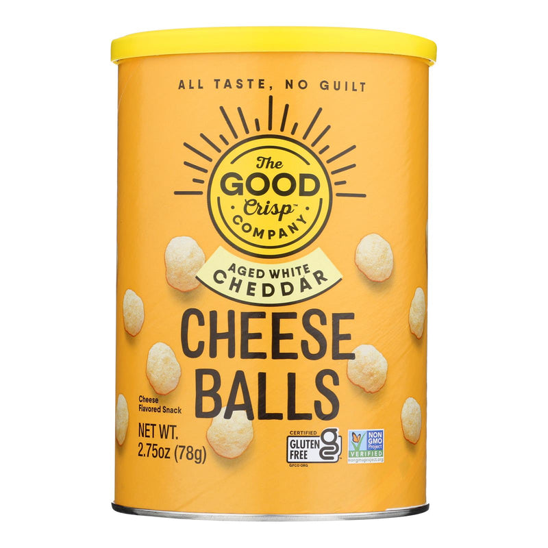 The Good Crisp Company Cheese Balls, Aged White Cheddar - Case of 9, 2.75 Oz - Cozy Farm 