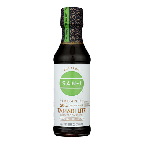 San-J Lite Tamari Soy Sauce, Reduced Sodium, 10 Fl Oz (Pack of 6) - Cozy Farm 