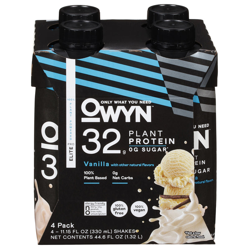 Owyn - Plant-Based Elite Protein Drink - Vanilla - 11.15 oz - Case of 3 or 4 - Cozy Farm 