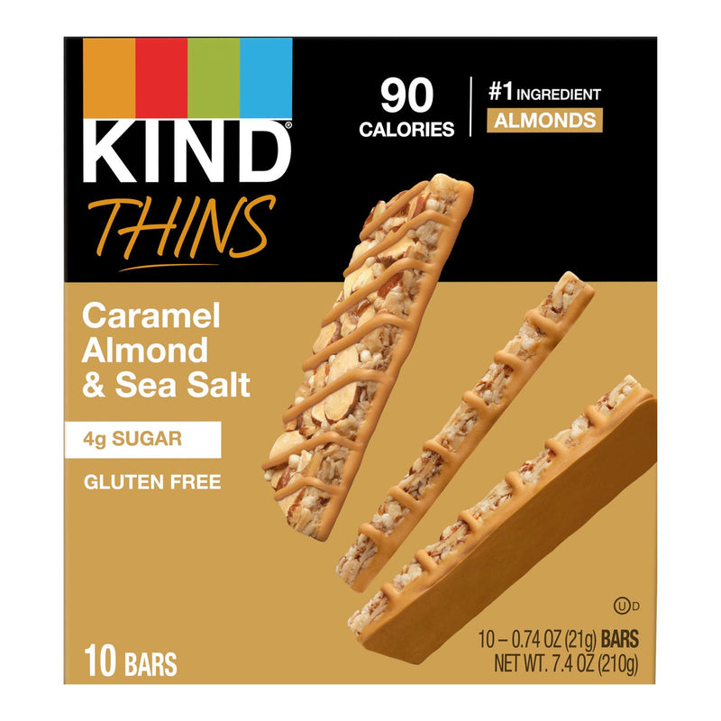 Kind - Thins Caramel Almond Sea Salt - Case Of 6-7.4 Oz - Cozy Farm 