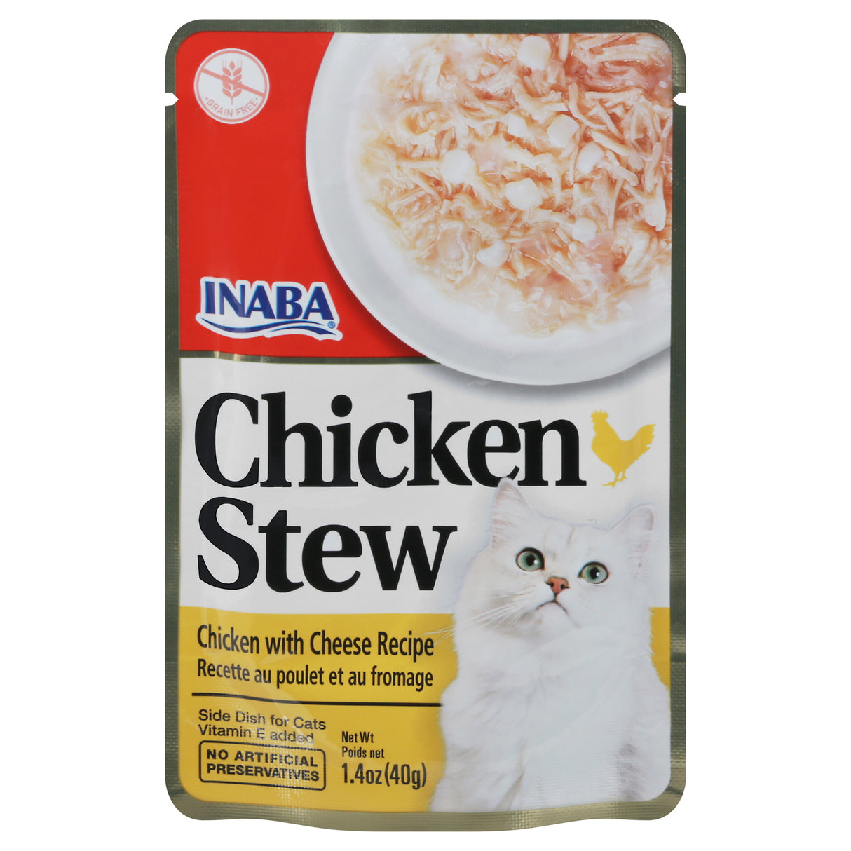 Inaba Ciao Chicken & Cheese Stew Cuts in Gravy for Cats - 1.4 oz. Can (Pack of 8) - Cozy Farm 
