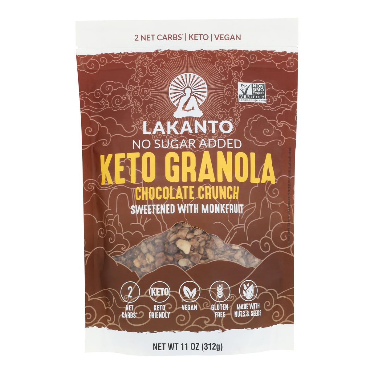 Lakanto Keto Chocolate Crunch Granola - Case of 10 - 11 Oz Bags - Cozy Farm 