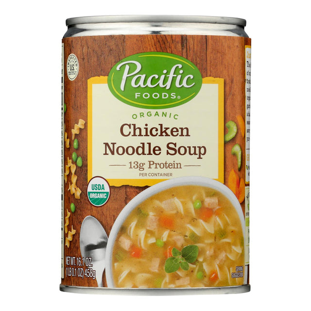 Pacific Foods Organic Chicken Noodle Soup - 16.1 Oz (12 Pack) - Cozy Farm 