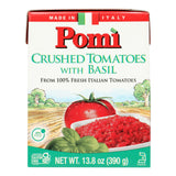 Pomi Crushed Tomatoes with Basil - 13.8 Oz Can | Pack of 12 - Cozy Farm 