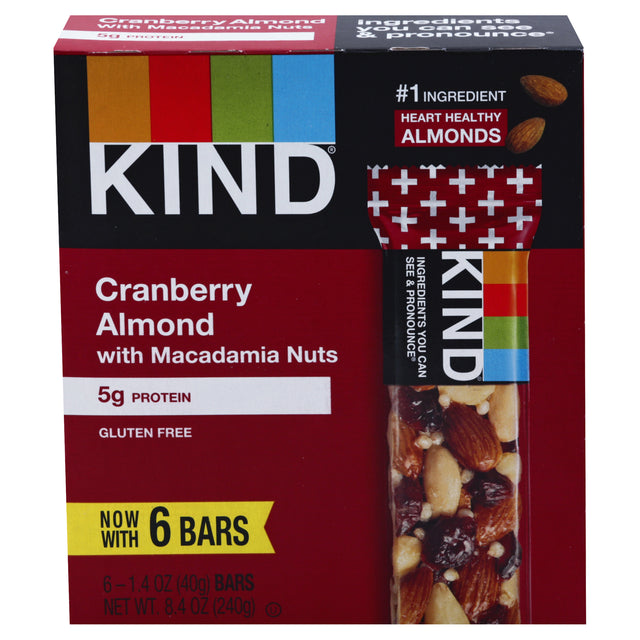 Kind Cranberry Almond Bar - Case of 10 - 6/1.4 Oz - Cozy Farm 
