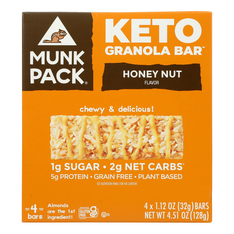 Munk Pack - Bar Honey Nut Keto - Case Of 6-4/1.12z - Cozy Farm 