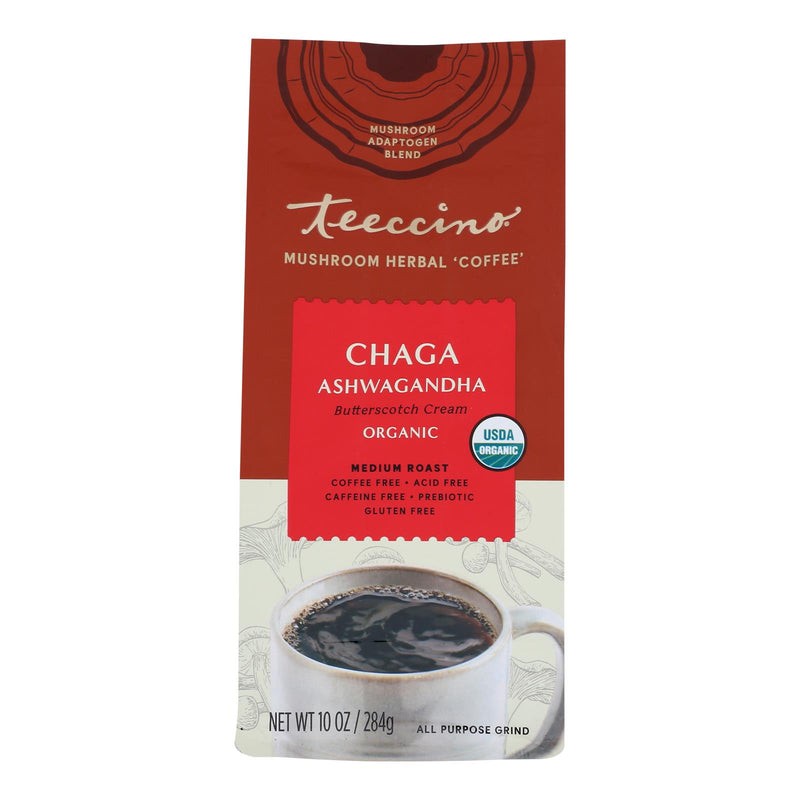 Teeccino Chaga Ashwa Mush Coffee - Case of 6 - 10 Oz - Cozy Farm 
