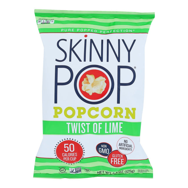 Skinnypop Twist of Lime Popcorn - Case of 12 (4.4 Oz Bags) - Cozy Farm 
