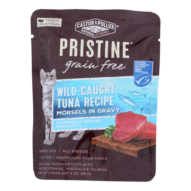 Castor & Pollux Wild Tuna Gravy Cat Food - 3 Oz Single Serve Cups (Case of 24) - Cozy Farm 