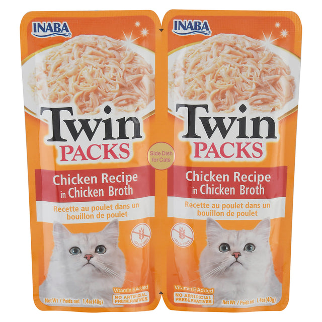Inaba Twin Variety Cat Food Broth, Chicken Broth, 2.8 Oz, Case of 8 - Cozy Farm 