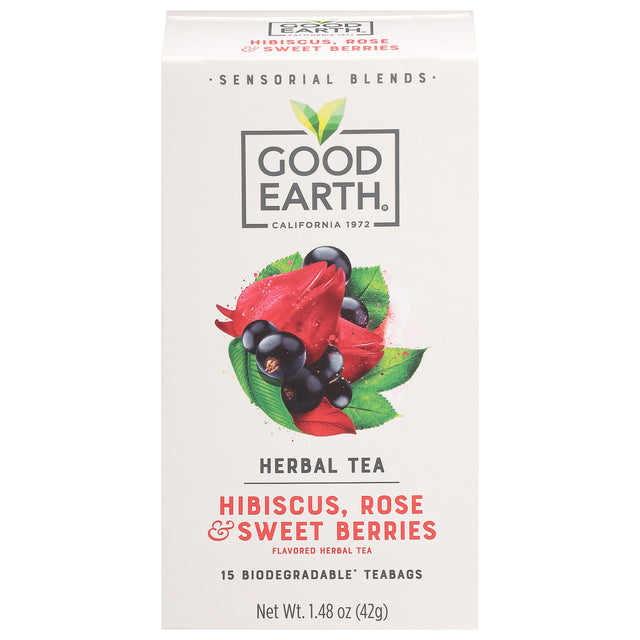 Good Earth - Tea Hibs Rse Sweet Berry - Case Of 5-15 Ct - Cozy Farm 