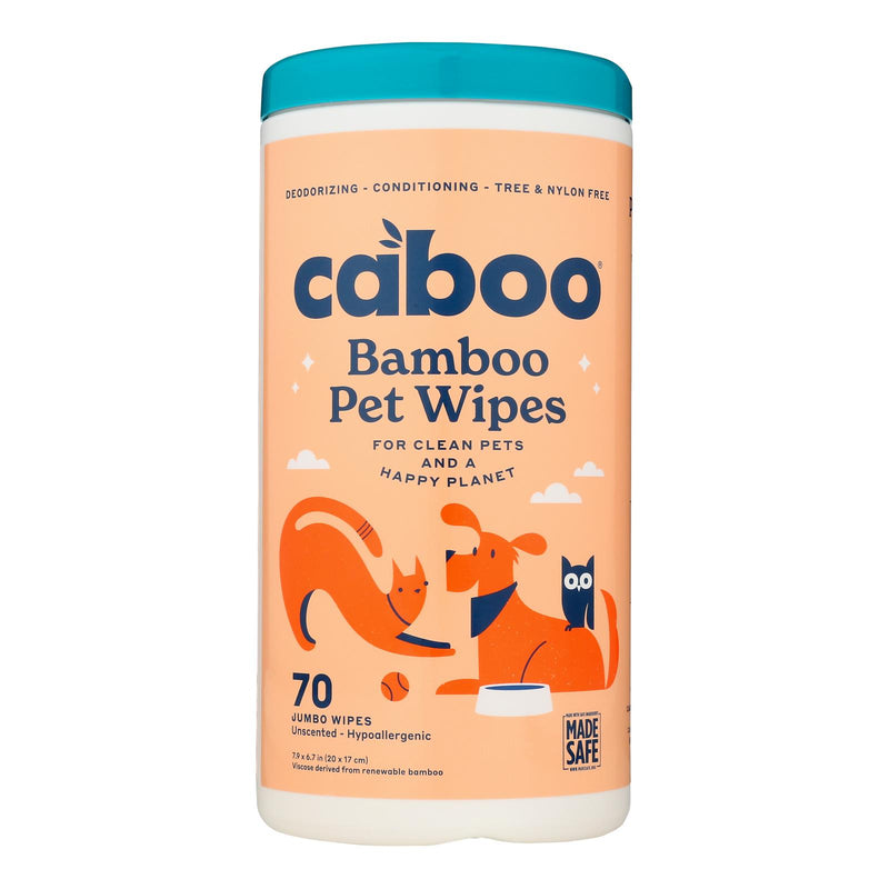 Caboo Bamboo Pet Wipes - 70 Count, 8-Pack - Cozy Farm 
