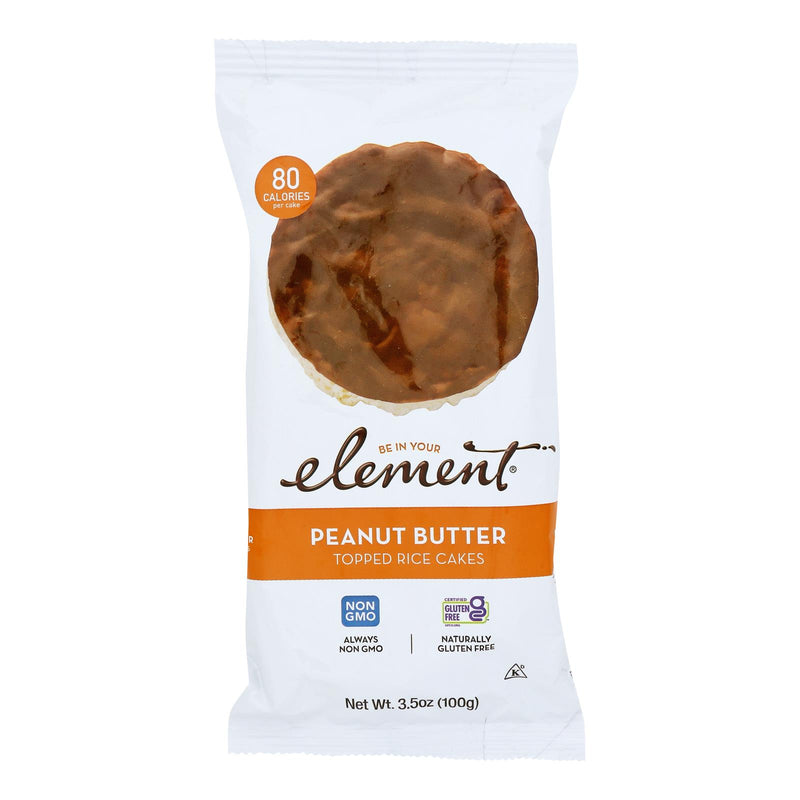 Element Rice Cake Peanut Butter Top, 3.5 Oz - Case of 6 - Cozy Farm 