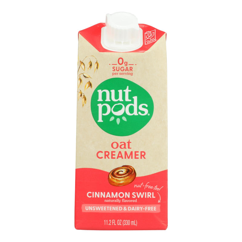 Nutpods - Creamer Oat Unsweetened Cinnamon Swirl - Case of 12 - 11.2 Fl Oz - Cozy Farm 