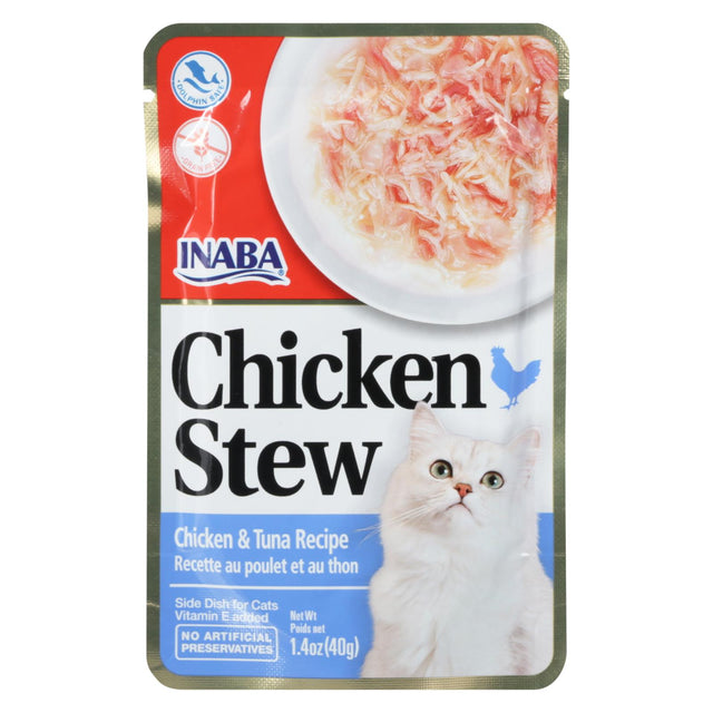 Inaba Churu Chicken Tuna Stew for Cats - Case of 8 - 1.4 Oz - Cozy Farm 