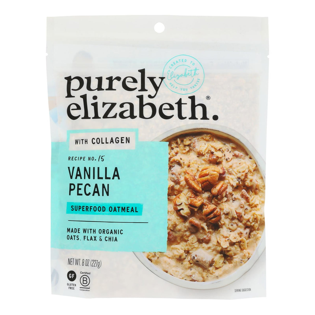 Purely Elizabeth Cinnamon Vanilla Pecan Oat Pouch - 6 Pack (8oz/Pouch) - Cozy Farm 