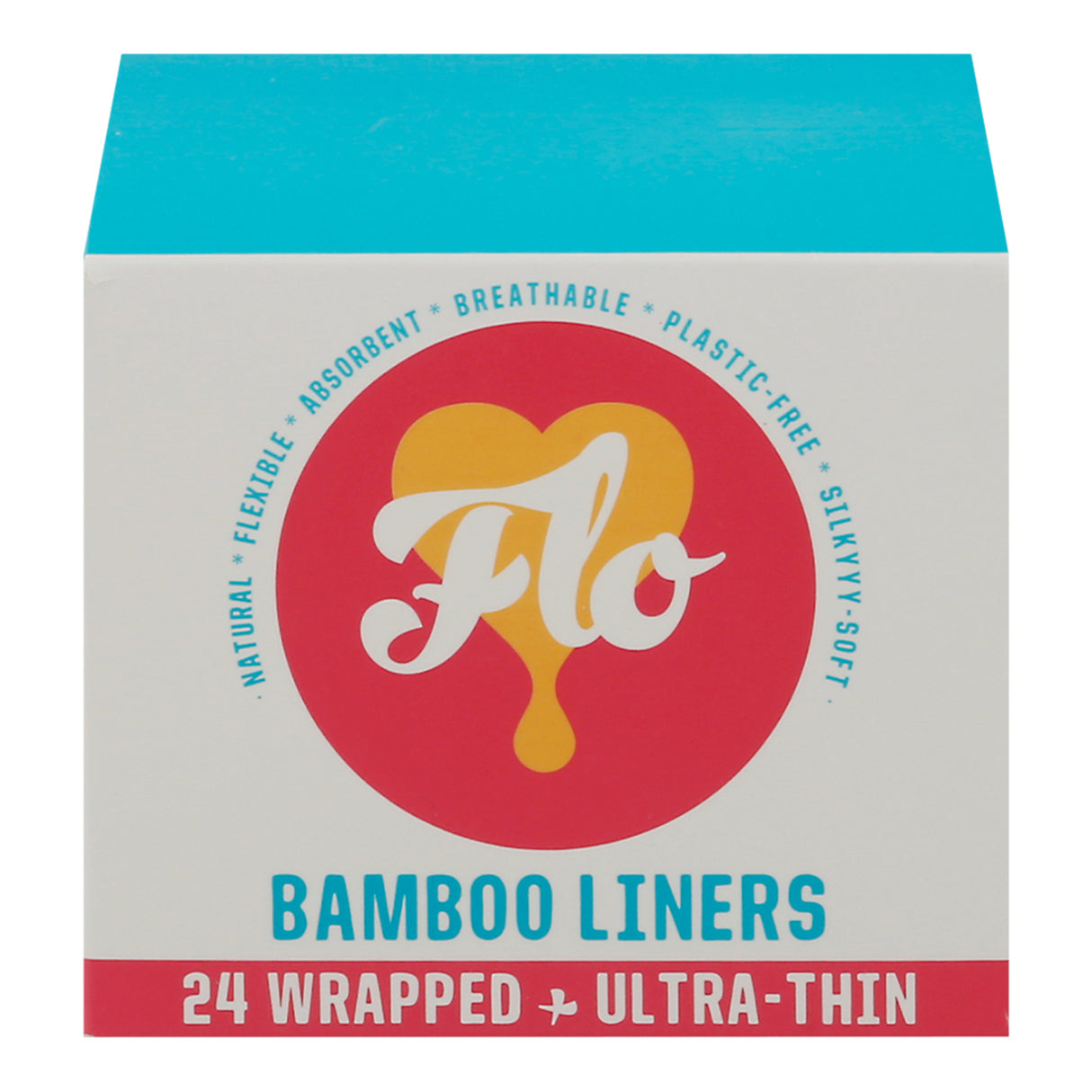 FLO Liners Bamboo Wrapped, Hypoallergenic, Unscented, Chlorine Free, 24 Count (Pack of 12) - Cozy Farm 