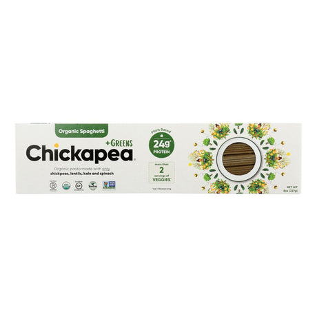 Chickapea Pasta - Pasta + Greens Spaghetti - Case of 6 - 8 Oz - Cozy Farm 