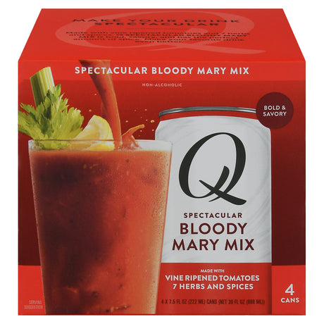 Q Drinks Bloody Mary Mix, Case of 6 - 4/7.5 fl oz - Cozy Farm 