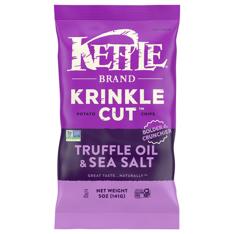 Kettle Brand Krinkle Truff Sea Salt Chips - 5 Oz (Case of 15) - Cozy Farm 