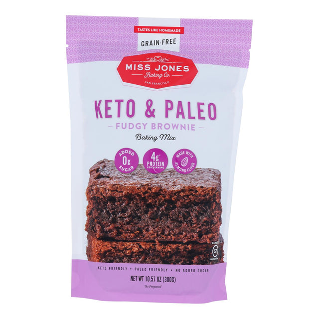 Miss Jones Baking Co Keto Brownie Mix, 10.57 Oz - Case of 6 - Cozy Farm 