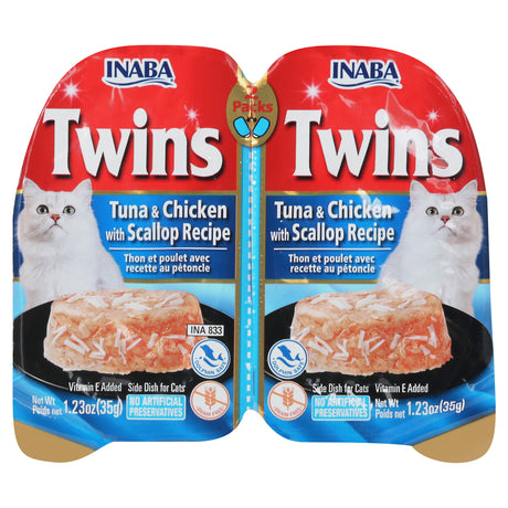 Inaba Tuna & Chicken Scallop Cat Food - 8-2.46 oz. Case - Cozy Farm 