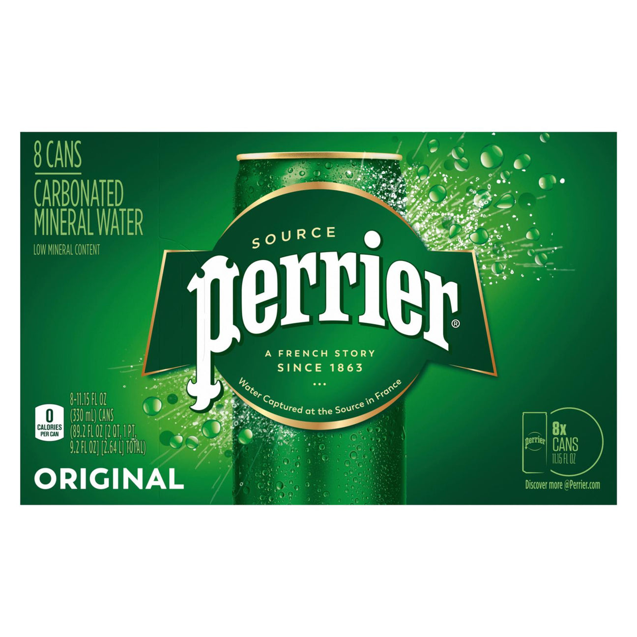 Perrier Sparkling Mineral Water - Original - Case of 3 - 8.115z - Cozy Farm 