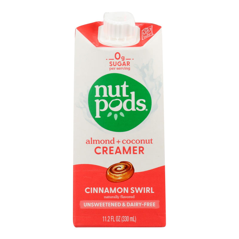 Nutpods Unsweetened Cinnamon Swirl Non-Dairy Coffee Creamer, 11.2 Fl. Oz. (Pack of 12) - Cozy Farm 