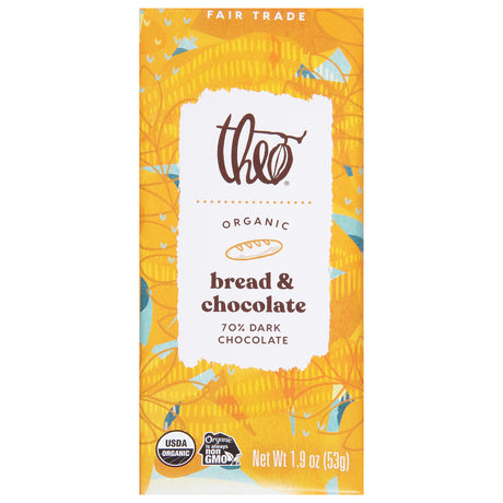 Theo Chocolate - Bar 70%drk Brd&choc - Case Of 12-1.9 Oz - Cozy Farm 