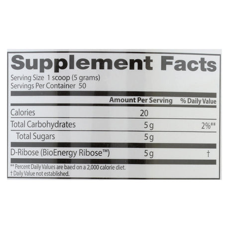 Doctor's Best D-Ribose Pure Powder - 1 Each, 250 Grams - Cozy Farm 