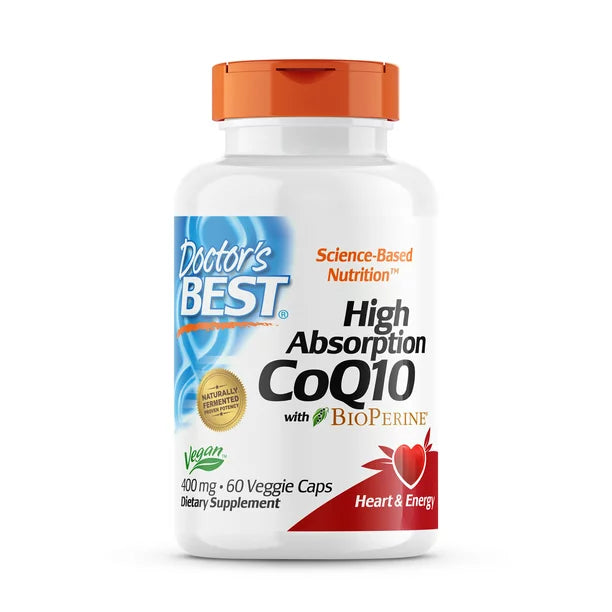 Doctor's Best CoQ10 Hi-Absorb 400mg (Pack of 60 Veggie Capsules) - Cozy Farm 
