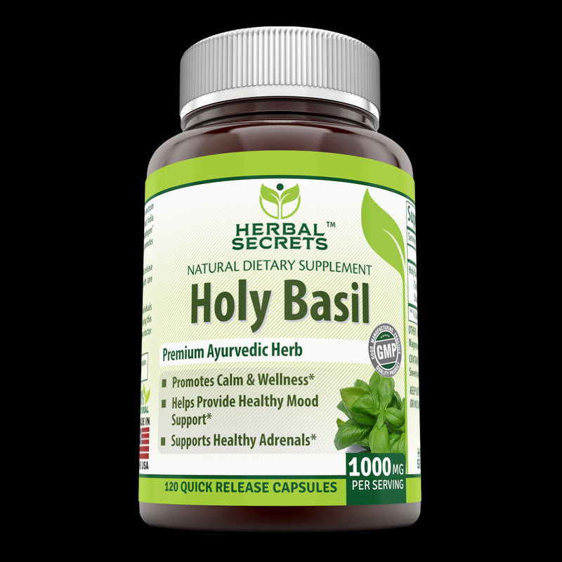 Holy Basil 1000mg by Herbal Secrets (120 Capsules) - Cozy Farm 